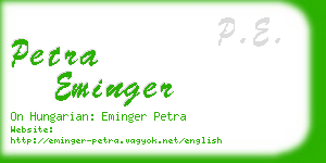 petra eminger business card